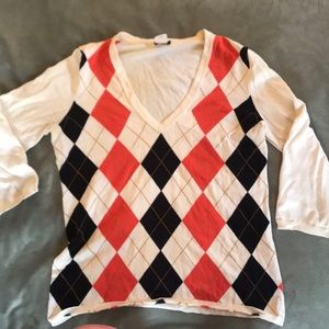 Cute JCrew Argyle Cotton sweater